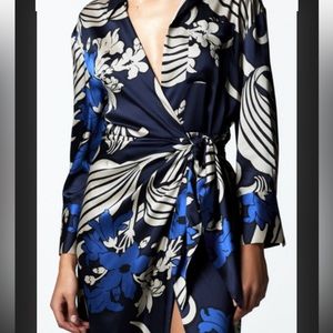 ZARA printed long-sleeved dress